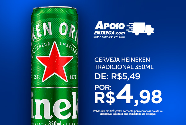 Cerveja Heineken Tradicional 350 ml 30/10